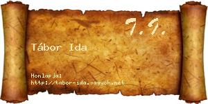 Tábor Ida névjegykártya