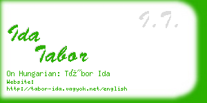 ida tabor business card